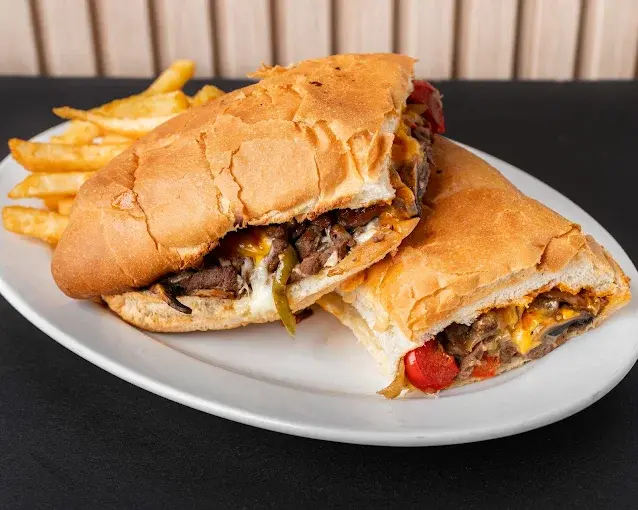 Steve's Famous Sandwich Co. downtown Edmonton sandwich shop interior on 99 Ave NW