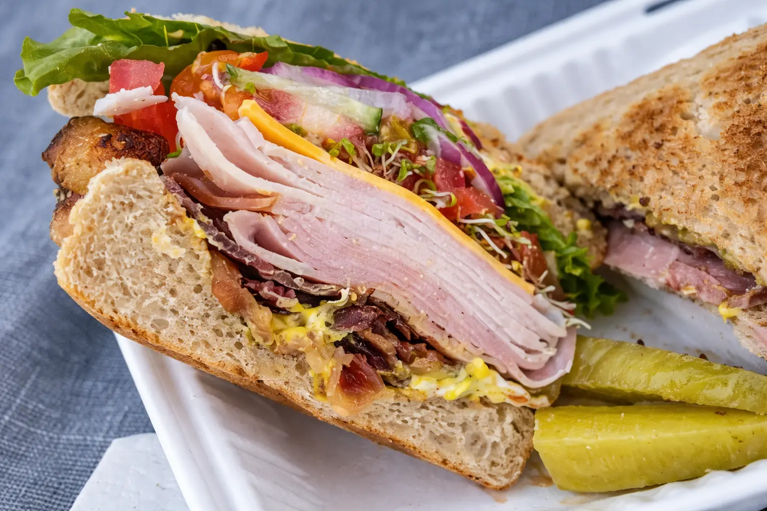 Steve's Famous Clubhouse - Triple decker turkey bacon sandwich at Steve's Famous Sandwich Co Edmonton